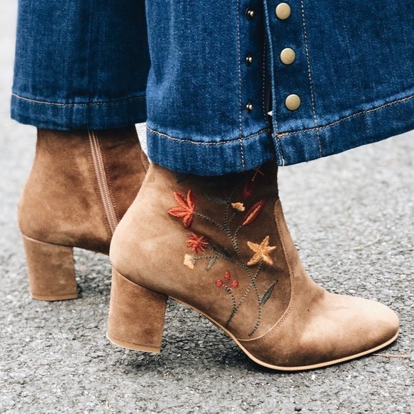 Anthropologie Shoes - ANTHROPOLOGIE Rubie Embroidered Ankle Boots Floral